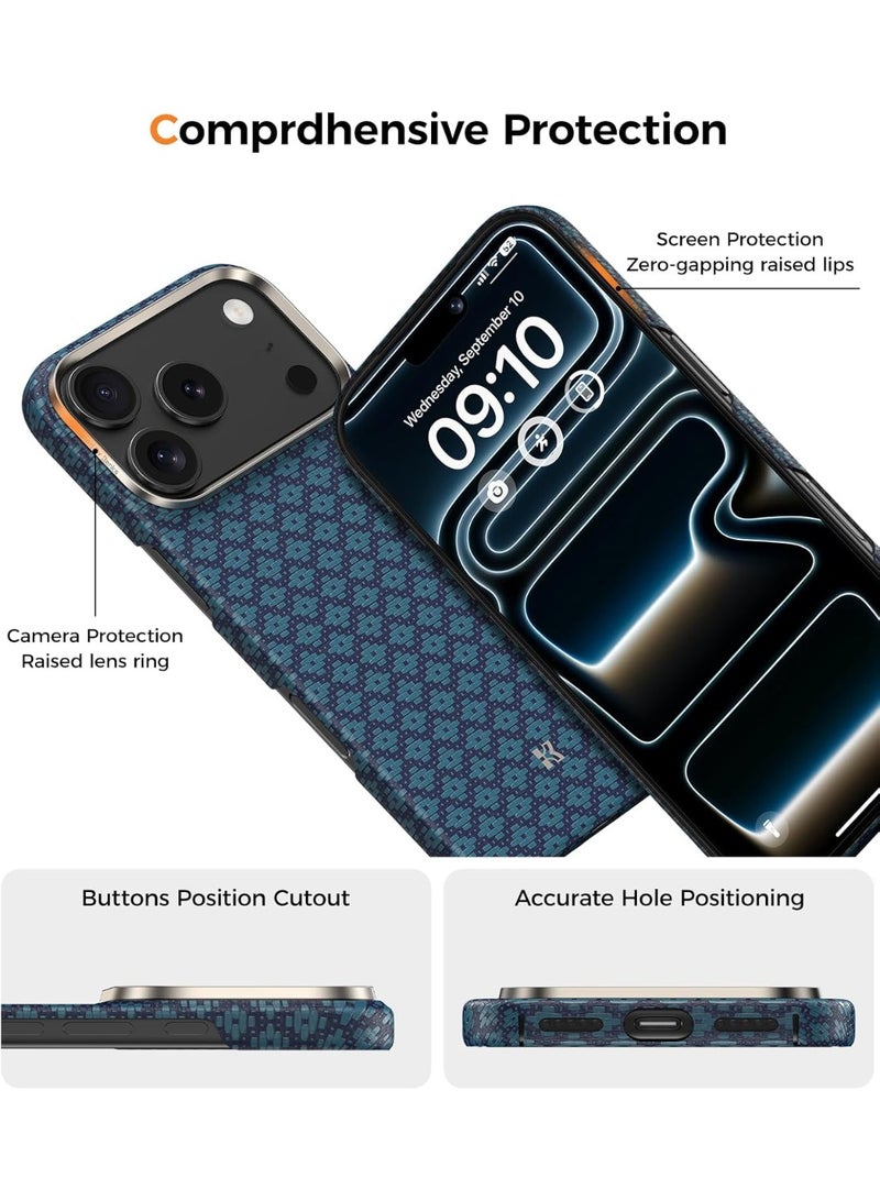 بينكس جراب Benks Armorgrid المميز لهاتف iPhone 17 Pro، متوافق مع زر التحكم بالكاميرا، ومتوافق مع MagSafe، جراب حماية عسكري مصنوع من ألياف كيفلر من دوبونت - Image 3